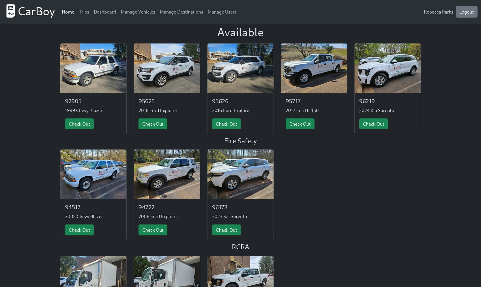 Labline building search page, showing multiple University of Georgia buildings
